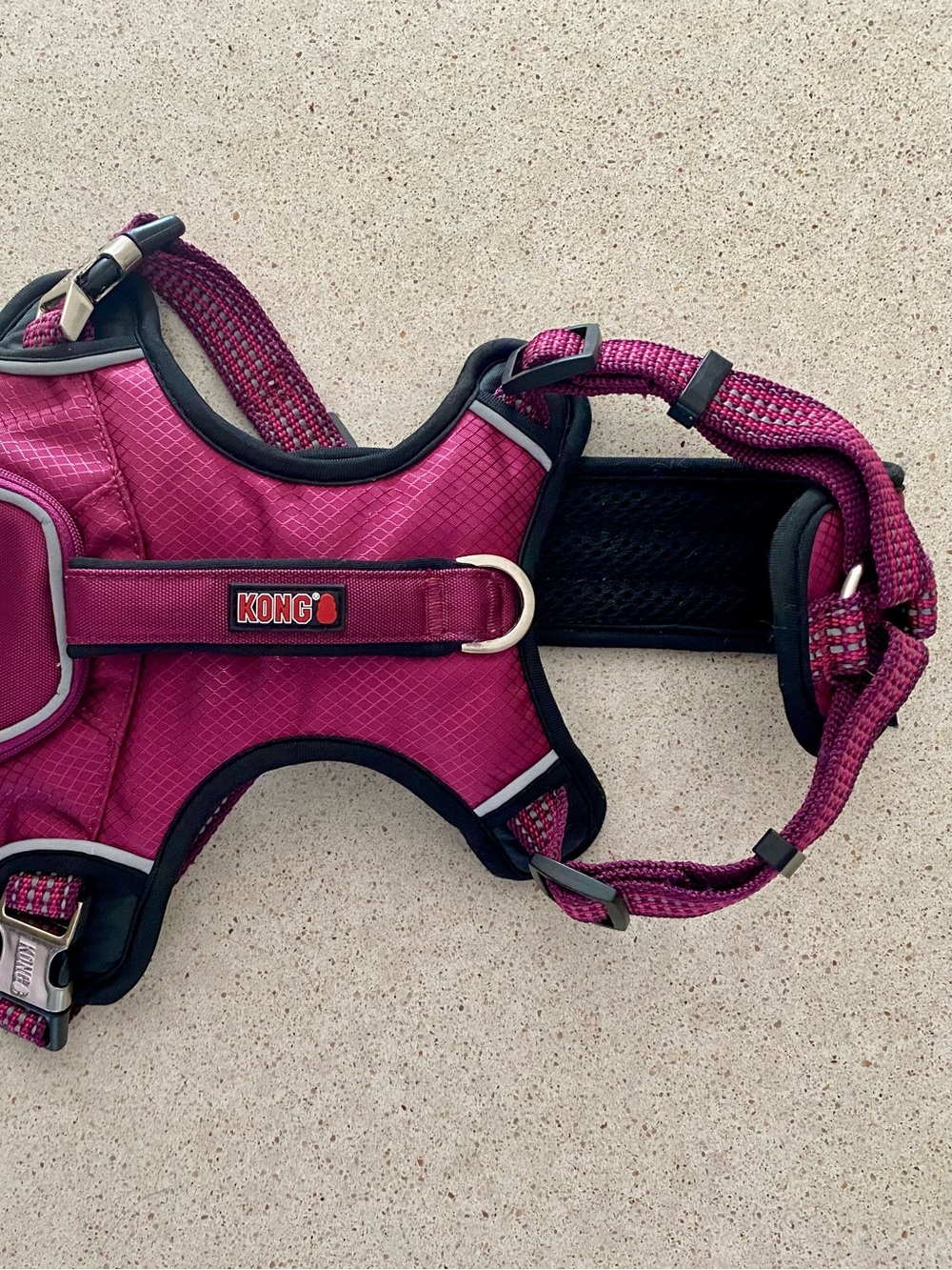KONG Ultra Durable Dog Harness Pink Purple Reflector Medium